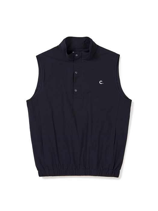 [23FW clove] Golf Snap Vest (Navy)