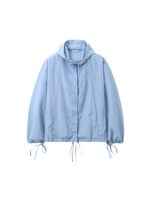 UNISEX, Glossy 4 Pocket Wind Breaker / Sky