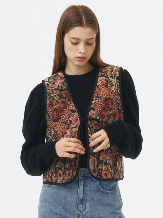 Vintage Jacquard Quilted Riversible Vest VC2399VT002M