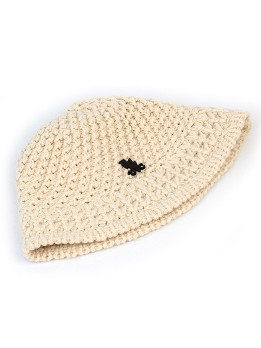 Onetone Ivory Knit Bucket Hat 니트버킷햇