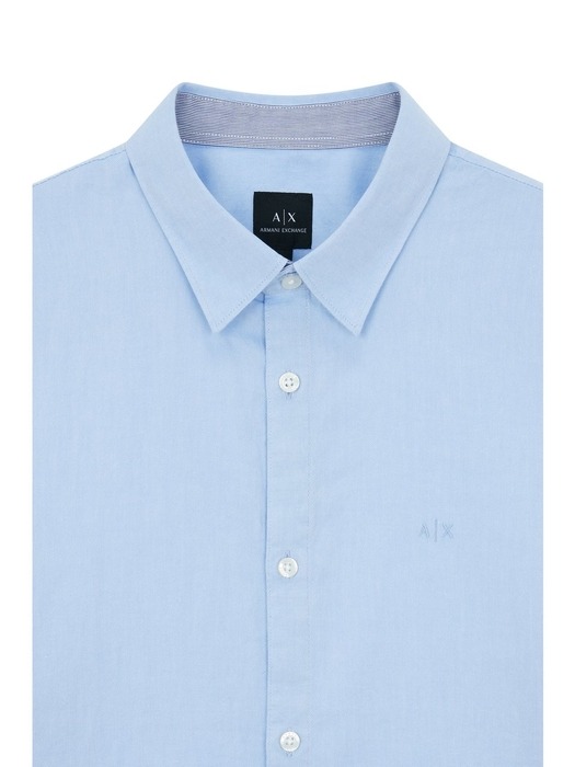AX 남성 슬림 핏 코튼 옥스퍼드 셔츠_라이트 블루(A413320004)