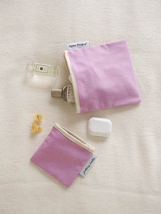 Square Color Pouch_Lavender (2size)