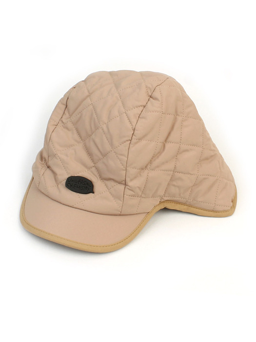 Quilting Beige Trooper Hat 귀달이모자