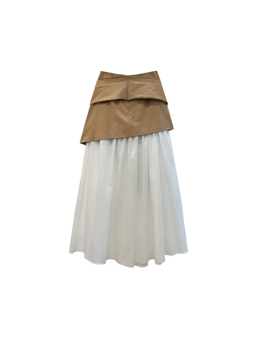 Blazer crop layered skirt