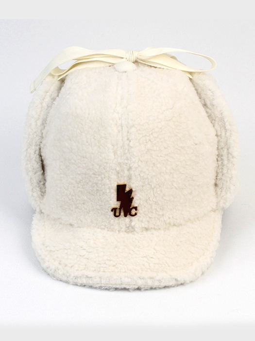 Thunder muji Ivory Fleece Earflap Cap 귀달이모자