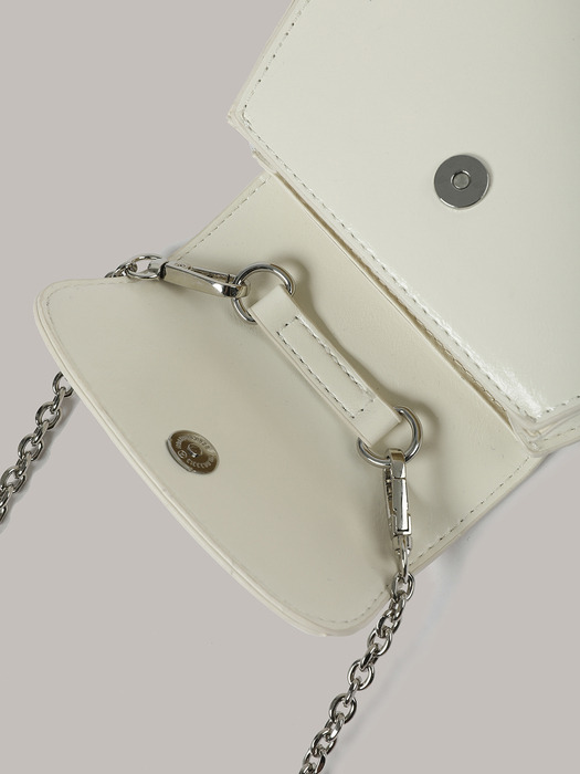 Flap Silver Mini bag - Ivory