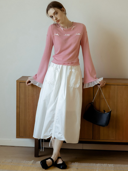 Cest_Double lace pocket spring skirt