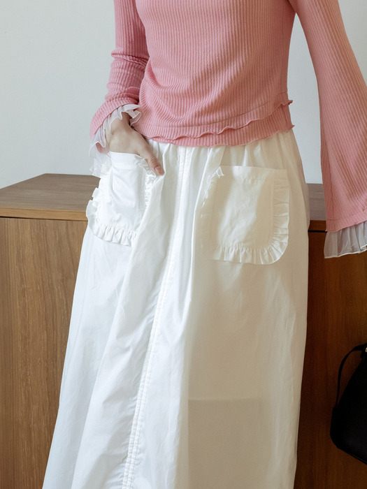 Cest_Double lace pocket spring skirt