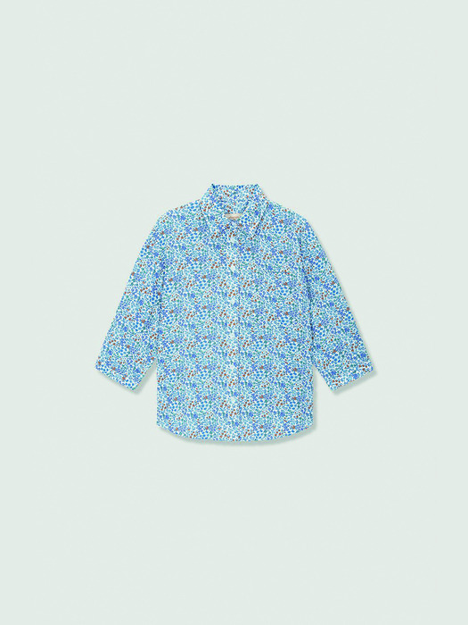 LiLi Flower Shirt -Blue [ Liberty ]