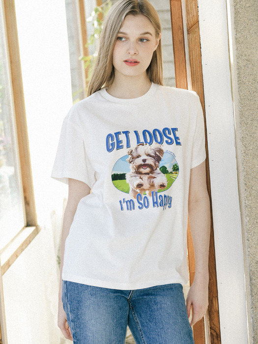 Escape Puppy T-Shirts [OFF WHITE]