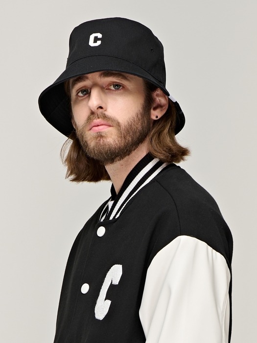 CB LOGO ROUND BUCKET HAT (BLACK)