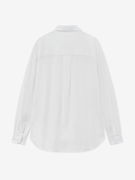 LOOSE-PIT BUTTON SHIRT_WHITE