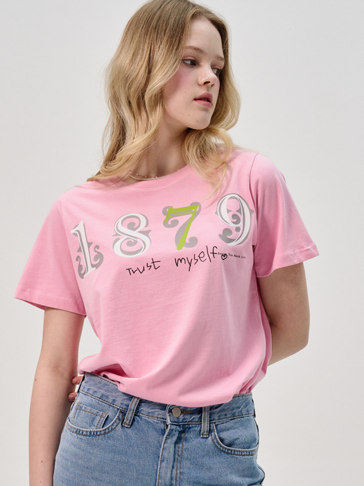 1879 Myself Half_Sleeve T-shirt_Pink