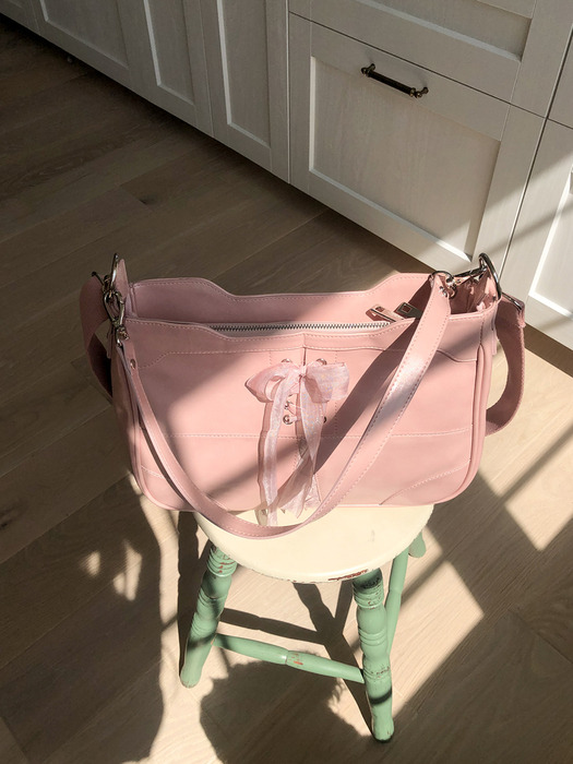 [단독]Bustier ribbon bag_blush pink