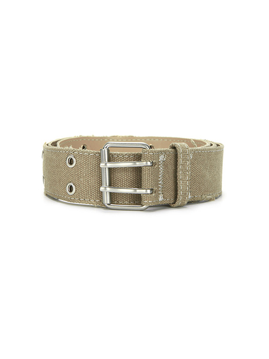 DAMAGE EYELET BELT IN BEIGE