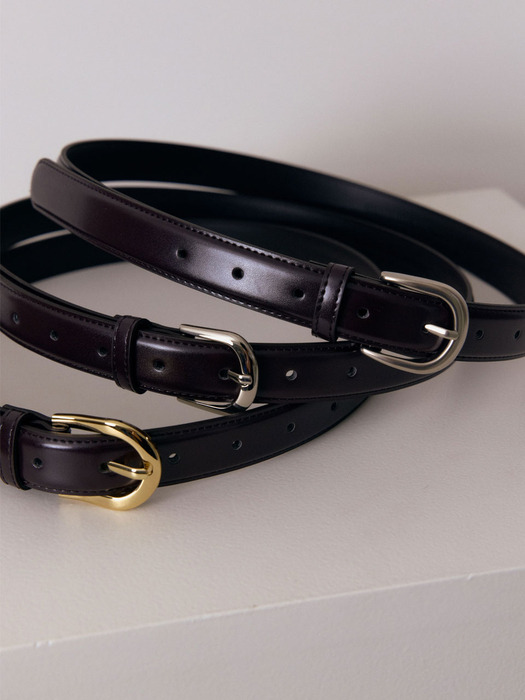 25mm Basic Eco Leather Belt (Brown)
