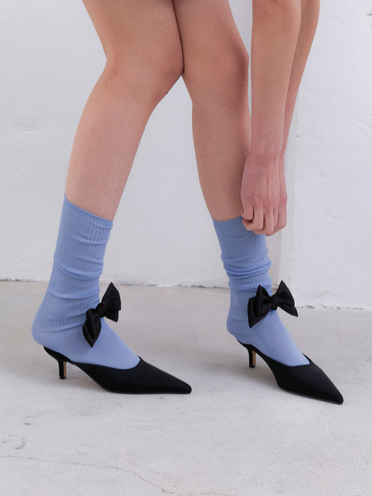 RIBBON POINT SOCKS_BLUE