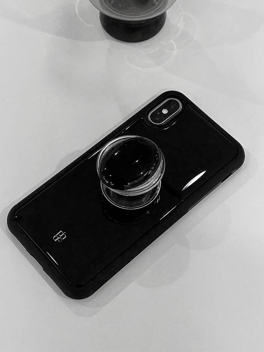 Black epoxy phone case