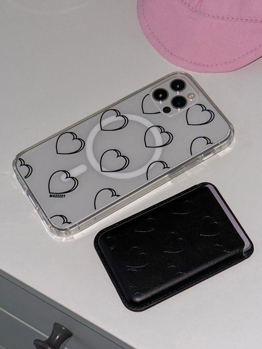 [MagSafe] signature heart case_black (젤하드)