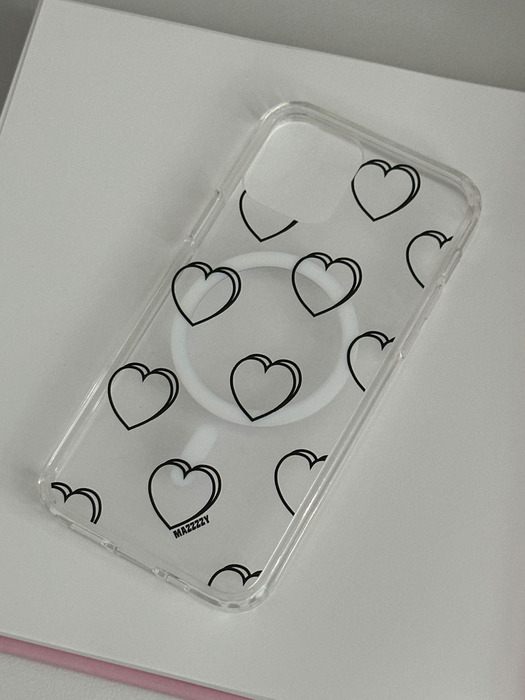 [MagSafe] signature heart case_black (젤하드)