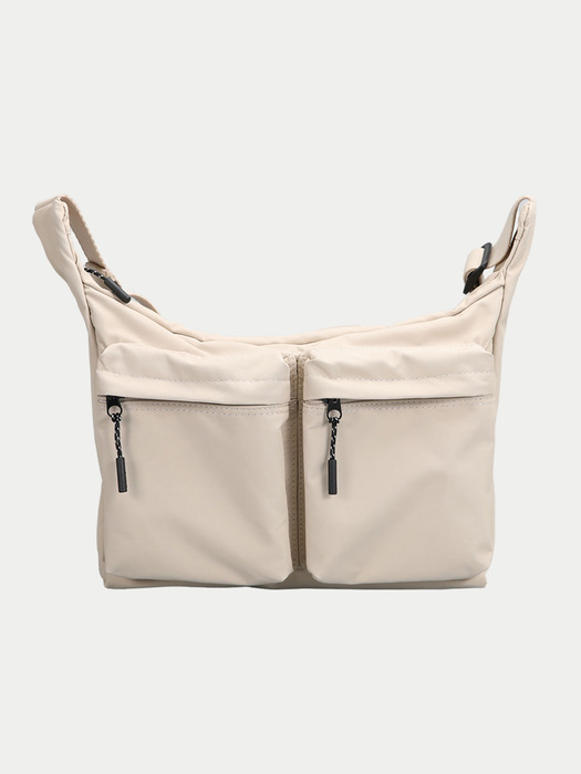 로드 리사이클 나일론 포켓 크로스백 Pocket Body Bag_beige