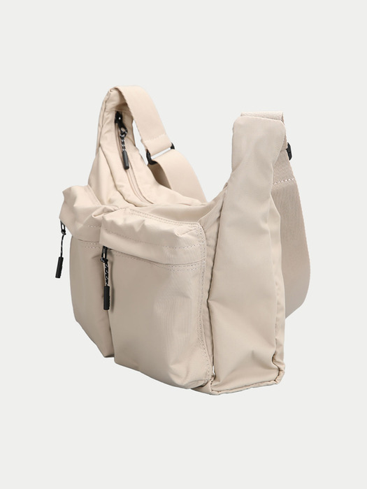 로드 리사이클 나일론 포켓 크로스백 Pocket Body Bag_beige