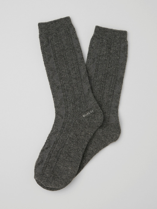 wool cable cozy socks  (3colors)