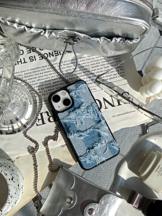 TEXTILE PHONE CASE [DAMAGED BLUE]