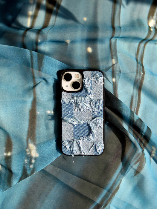 TEXTILE PHONE CASE [DAMAGED BLUE]