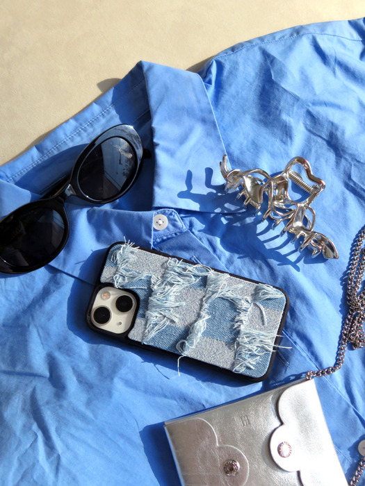 TEXTILE PHONE CASE [DAMAGED BLUE]