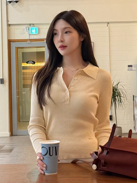 골지 카라 소매 슬릿 니트_6colors