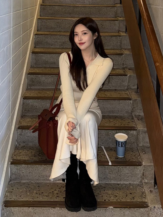 골지 카라 소매 슬릿 니트_6colors