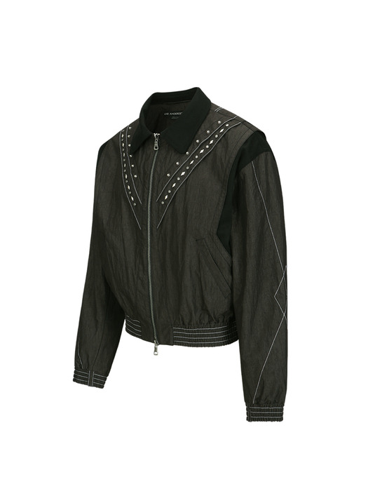 DUA METAL BLOUSON JACKET awa621m(CHARCOAL)