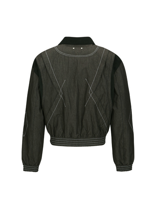 DUA METAL BLOUSON JACKET awa621m(CHARCOAL)