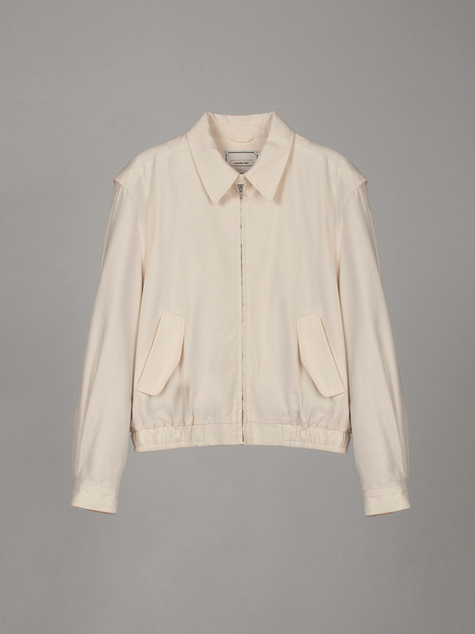 SOFT COTTON BLOUSON_ECRU