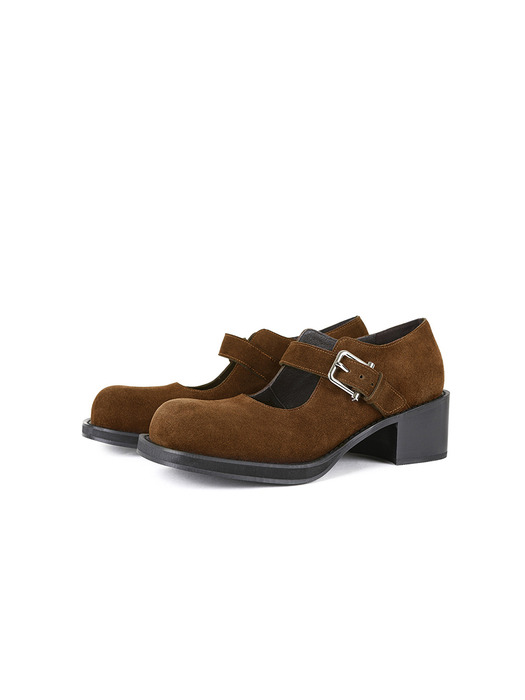 BROCLE MARY JANE [SUEDE BROWN]