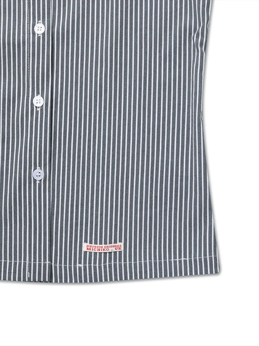 STRIPE SLIM FIT SHIRTS CHARCOAL