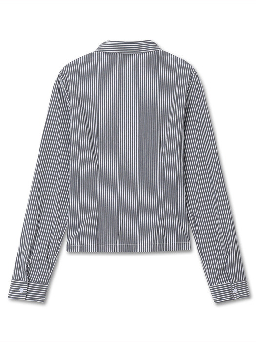 STRIPE SLIM FIT SHIRTS CHARCOAL