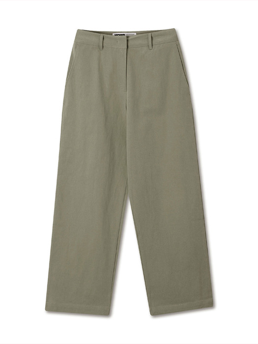 SOFT TWILL CHINO PANTS ASH KHAKI