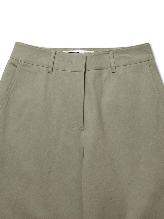 SOFT TWILL CHINO PANTS ASH KHAKI