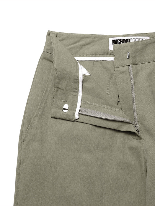 SOFT TWILL CHINO PANTS ASH KHAKI