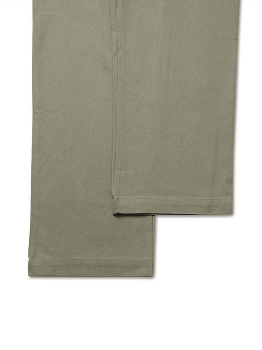 SOFT TWILL CHINO PANTS ASH KHAKI