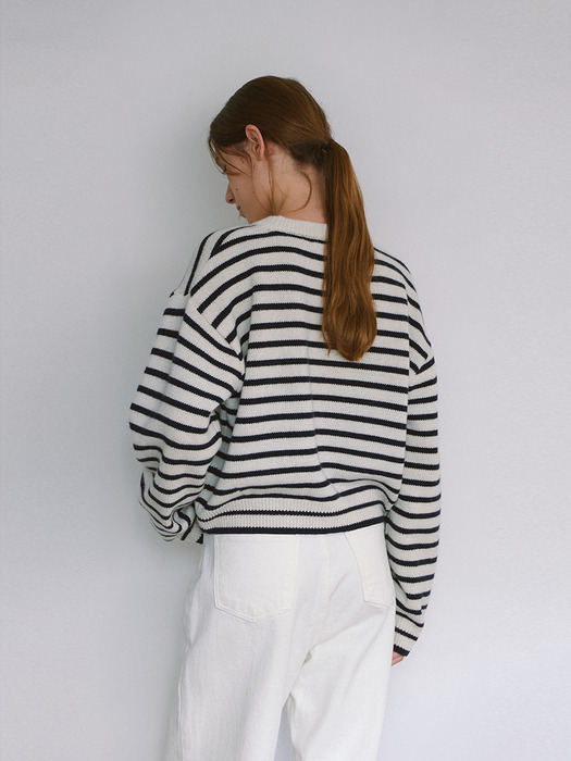 Casual Stripe Knit - Ivory