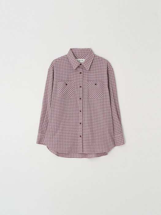 rachel check shirt - pink