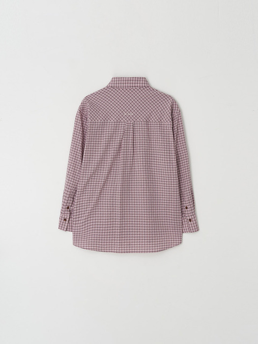 rachel check shirt - pink