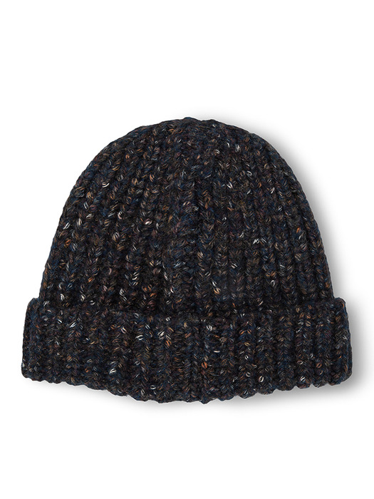 MATIN MIXED YARN BEANIE IN NAVY