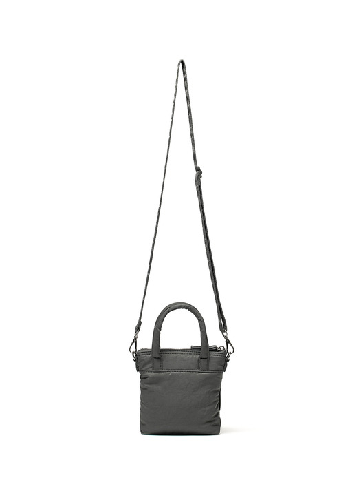 PADDED CARGO TWO WAY MINI BAG IN CHARCOAL