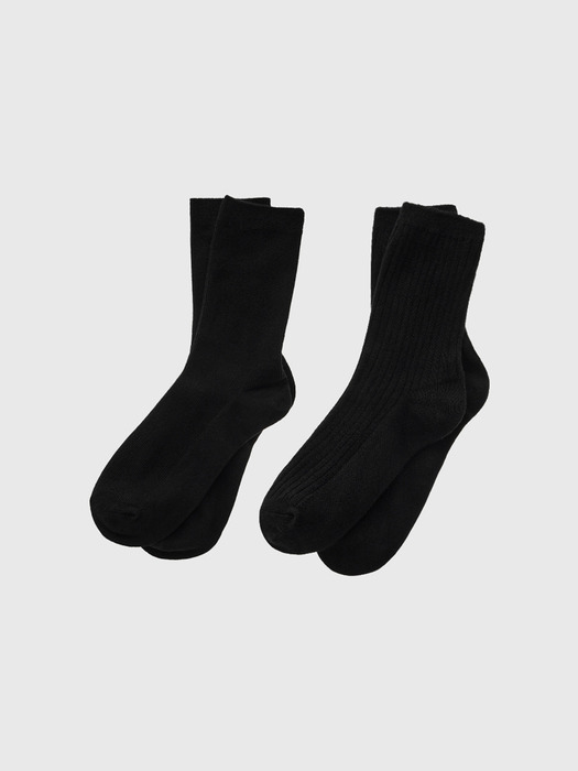 라나 크루삭스 2세트 / LANA CREW SOCKS 2SET_3colors