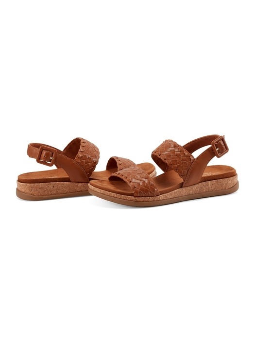 [여성화]야렐리아  투 스트랩 4.5CM 샌들 DARK BROWN RW0195