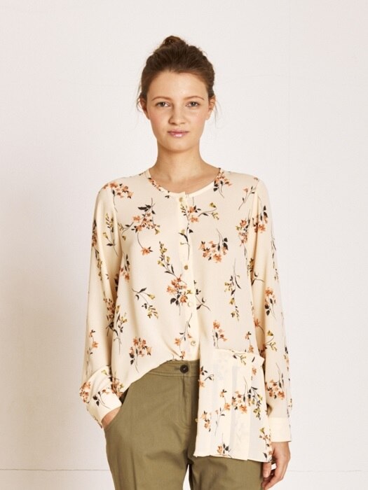 Flower pattern blouse_CREAM